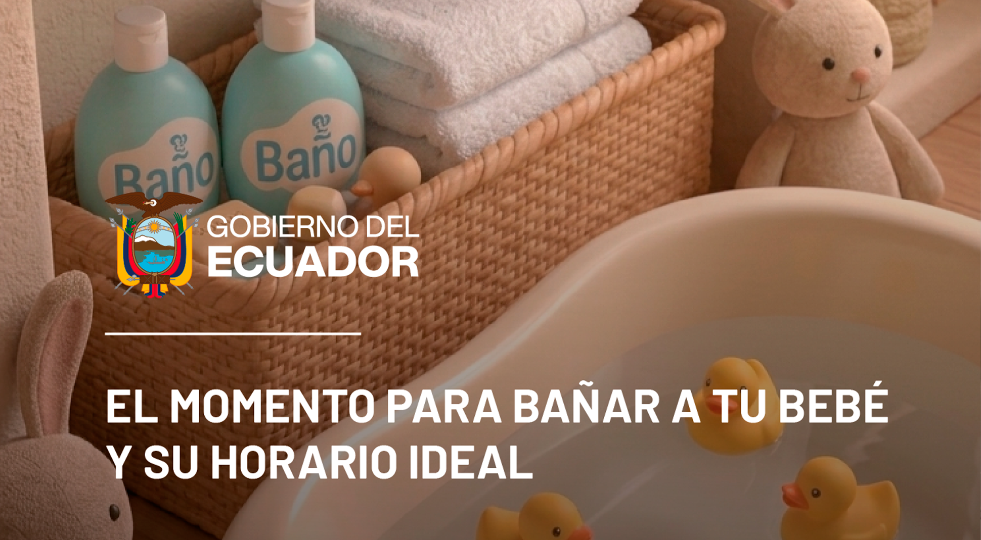 El momento para bañar a tu bebé y su horario ideal
